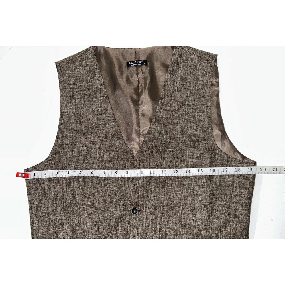 COOFANDY‎ Men's Casual Business Vests Lightweight Slim Fit Small